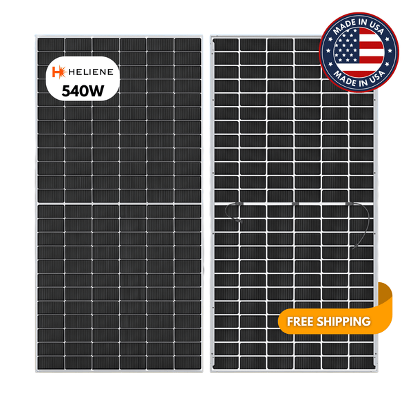 28 - Pack 540W Heliene American - Made Bifacial Tier 1 Panels - 15.12kW Pallet (144HC - 540 M10 SL) - Wholesale Pallet Deal pallet Clear Energy Partners